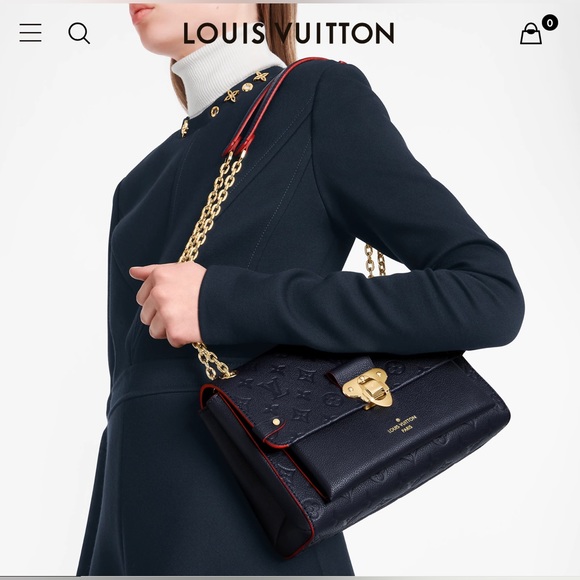 100% authentic Louis Vuitton Vavin PM Monogram Empreinte Leather blue/red - Picture 2 of 16